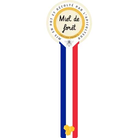 Bande de garantie personnalisée pour miel, design tricolore