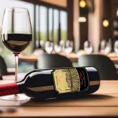 Custom wine label for red wine, estate illustration, classic style