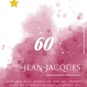 Étiquette personnalisée anniversaire, design aquarelle étoiles, support transparent