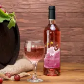 Étiquette personnalisée anniversaire, design aquarelle étoiles, support transparent