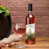 Étiquette personnalisée mariage, photo champêtre, finition ultra brillante