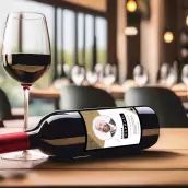 Étiquette personnalisée anniversaire, design graphique moderne avec photo