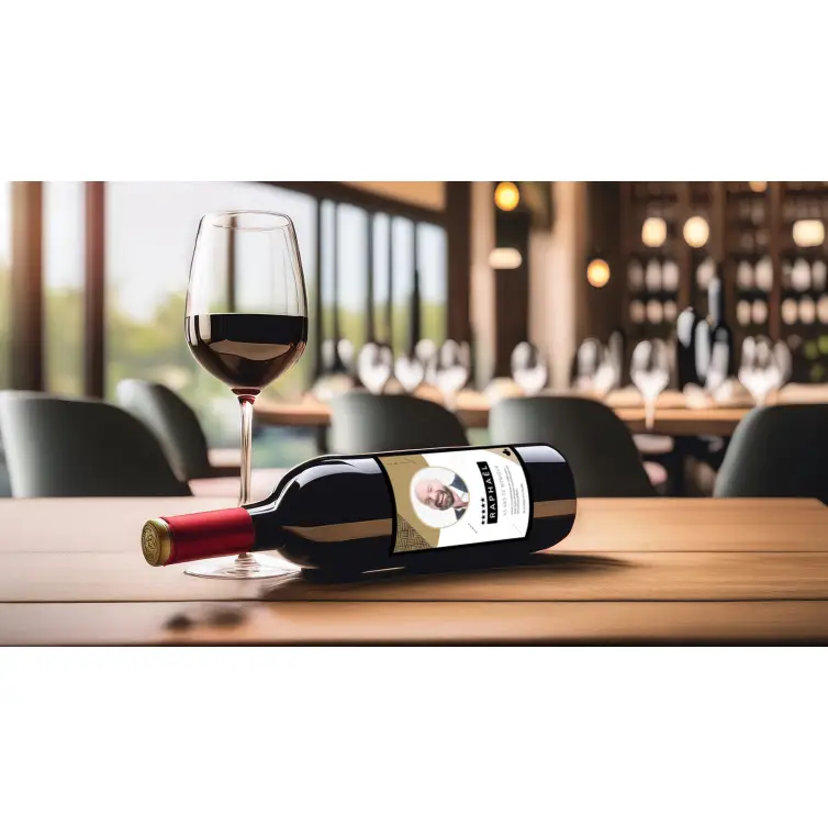 Étiquette personnalisée anniversaire, design graphique moderne avec photo