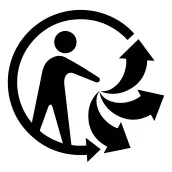Étiquette personnalisée mention Triman, pictogramme recyclage officiel