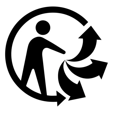 Étiquette personnalisée mention triman, pictogramme recyclage officiel