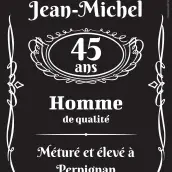 Étiquette personnalisée humour homme – Cadeau original pour anniversaire ou fête