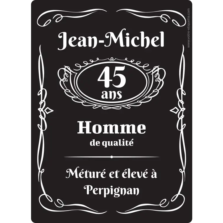 Étiquette personnalisée humour homme – Cadeau original pour anniversaire ou fête