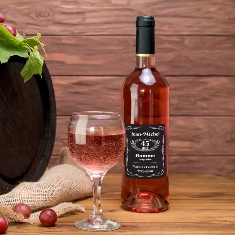 Étiquette personnalisée humour homme – Cadeau original pour anniversaire ou fête