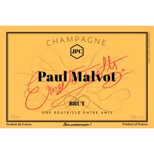 étiquette personnalisée pour champagne, élégance sur-mesure