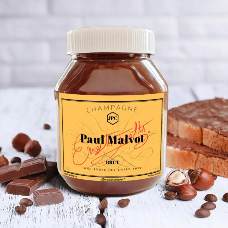 Étiquette personnalisée pour champagne, élégance sur-mesure