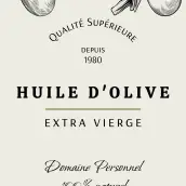 Étiquette personnalisée huile d’olive premium