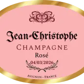 Étiquette personnalisée ovale pour bouteille de champagne