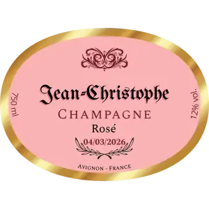 Elegant pink and gold design for high-end creations