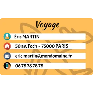 étiquette personnalisée couleur pour bagage