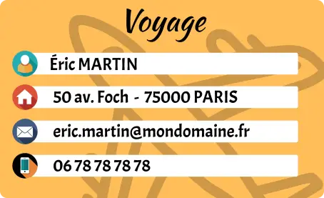 Étiquette personnalisée couleur pour bagage