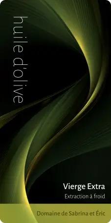 Étiquette huile d’olive moderne et design