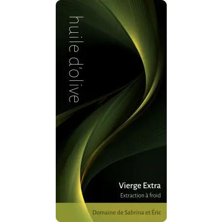 Étiquette huile d’olive moderne et design