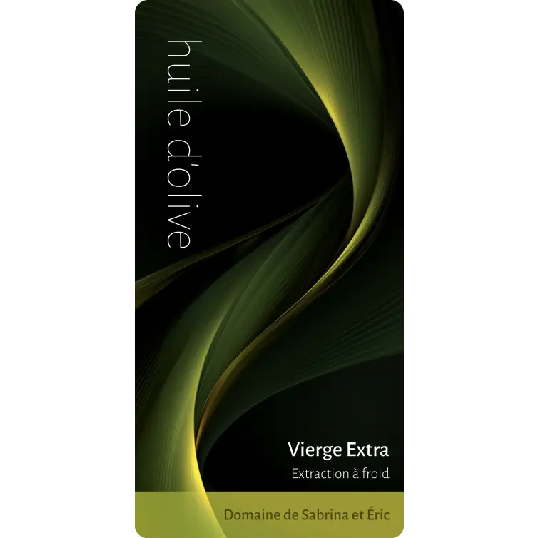 Étiquette huile d’olive moderne et design