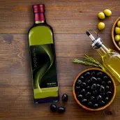 Étiquette huile d’olive moderne et design