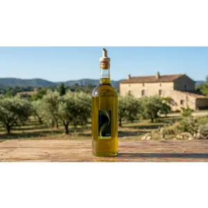 étiquette huile d’olive moderne et design