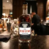 Modern custom label for rum