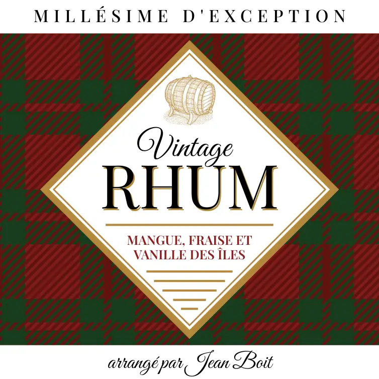Étiquette personnalisée pour rhum au style élégant