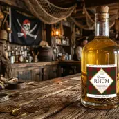 Étiquette personnalisée pour rhum au style élégant