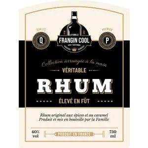 étiquette personnalisée pour rhum classique