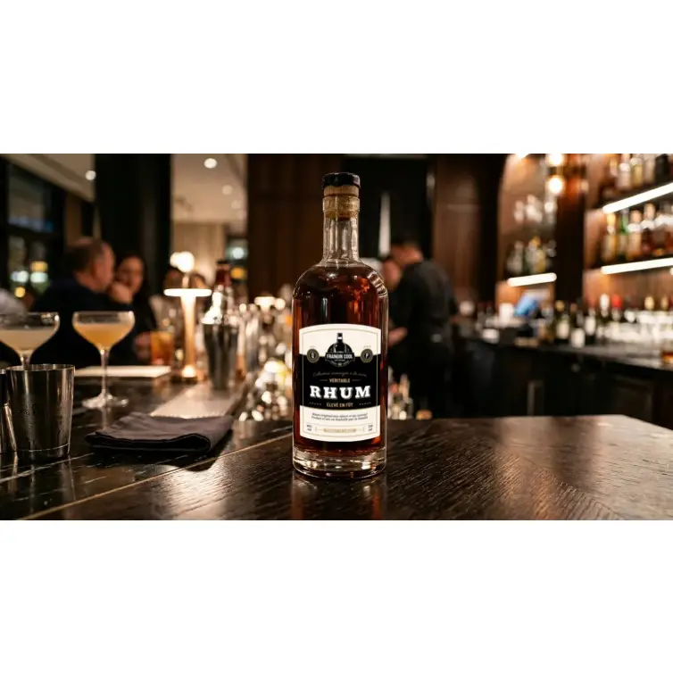 Étiquette personnalisée pour rhum classique