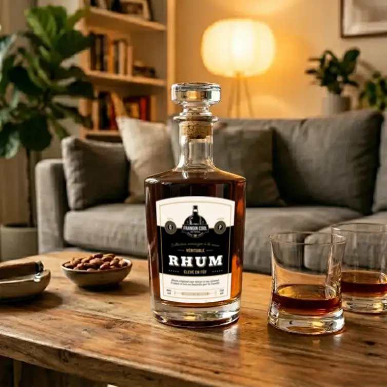 Étiquette personnalisée pour rhum classique