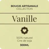 Étiquette personnalisée bougie parfumée vanille