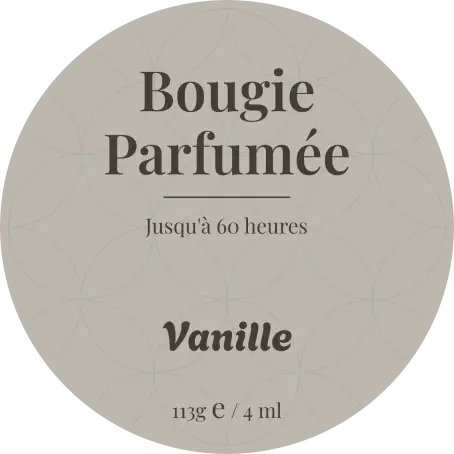 Étiquette personnalisée ronde pour bougie