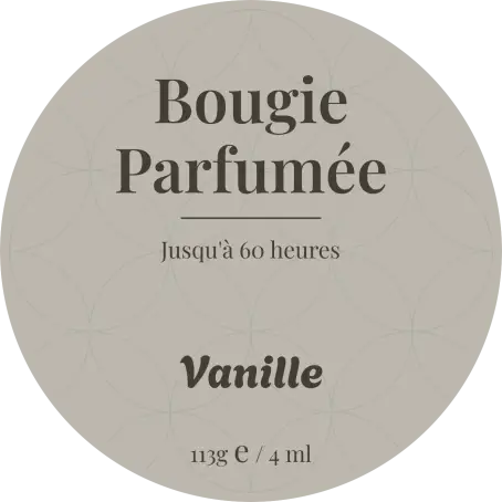 Étiquette personnalisée ronde pour bougie