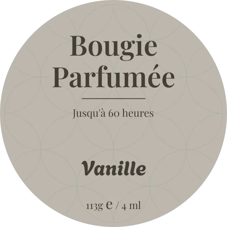 Étiquette personnalisée ronde pour bougie