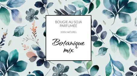 Étiquette personnalisée pour bougie artisanale