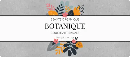 Étiquette personnalisée pour bougie papier métallique argent
