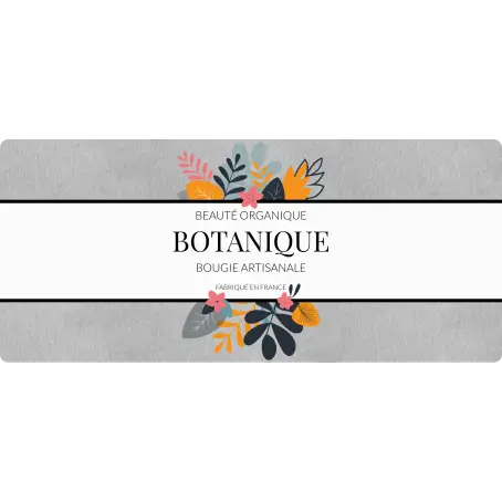 Étiquette personnalisée pour bougie papier métallique argent