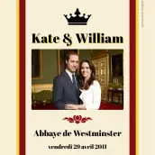 Étiquette personnalisée mariage royale Kate et William – Immortalisez votre événement avec élégance et majesté