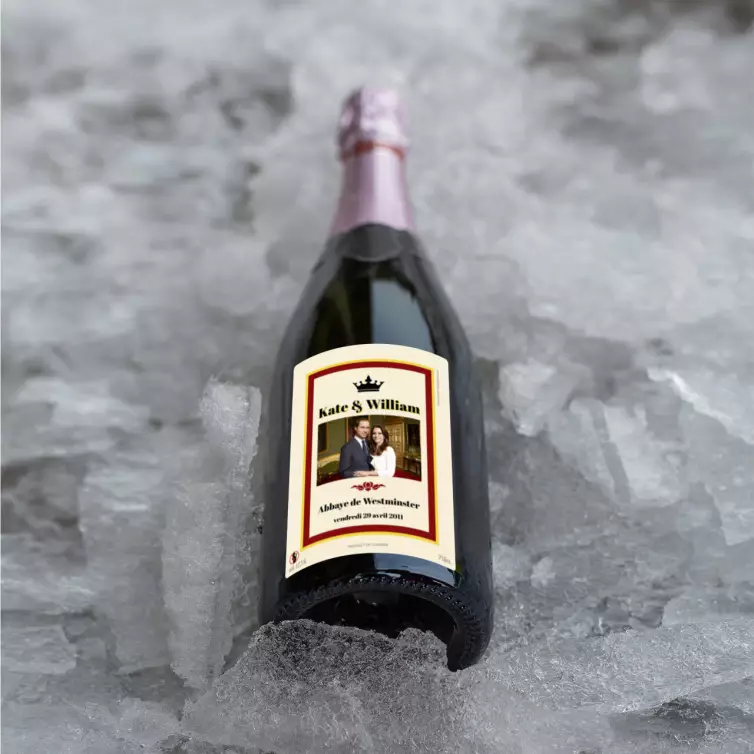 Étiquette personnalisée mariage royale Kate et William – Immortalisez votre événement avec élégance et majesté