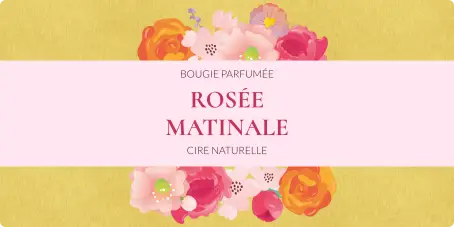 Étiquette personnalisée pour bougie papier doré