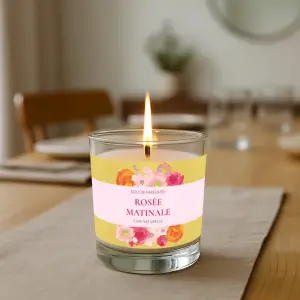 custom label for candle in gold paper