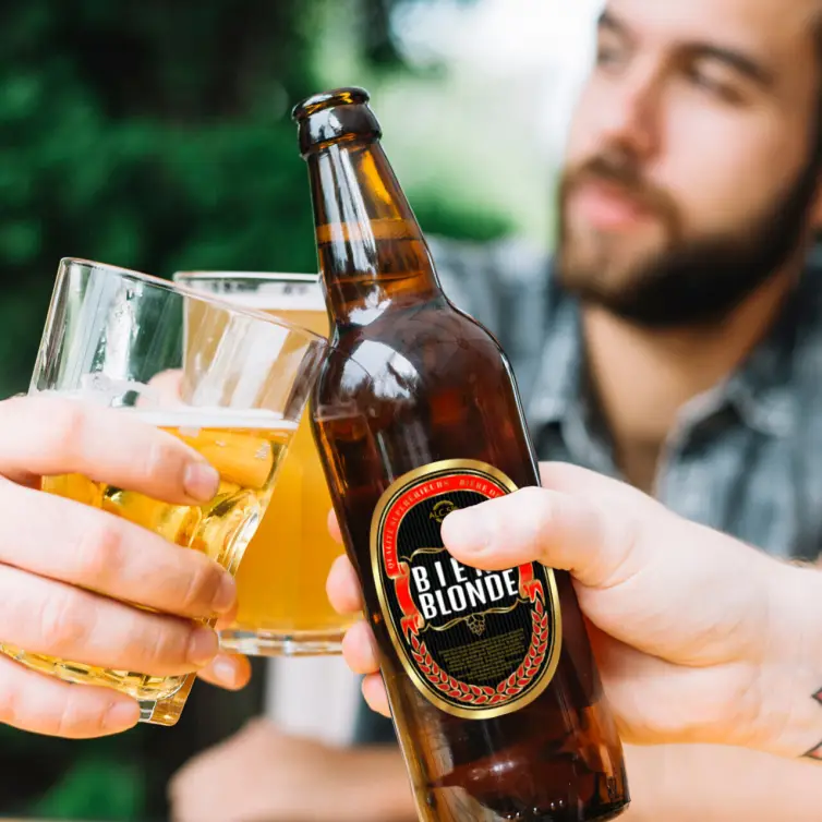 Étiquette personnalisée bière au format ovale premium