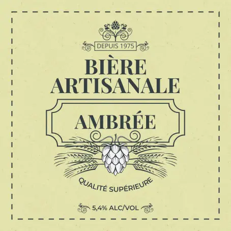 Custom label for craft beer