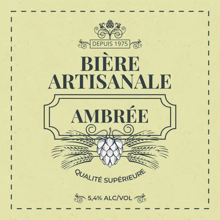 Étiquette personnalisée bière artisanale
