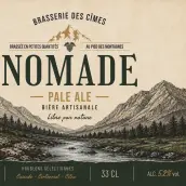 Étiquette personnalisée pour bière artisanale montagne