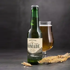 étiquette personnalisée pour bière artisanale montagne