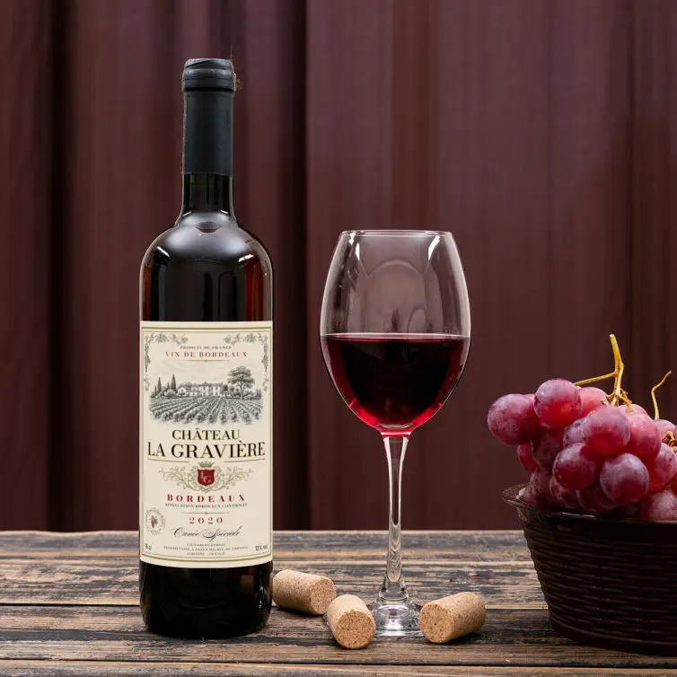 Étiquette vin personnalisée prestige Bordeaux