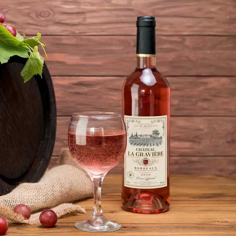 Étiquette vin personnalisée prestige Bordeaux