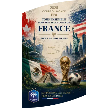 Étiquette personnalisée supporter football fifa 2026