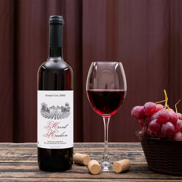 Étiquette de vin personnalisée Bordeaux Grand Cru – Élégance et tradition pour vos bouteilles